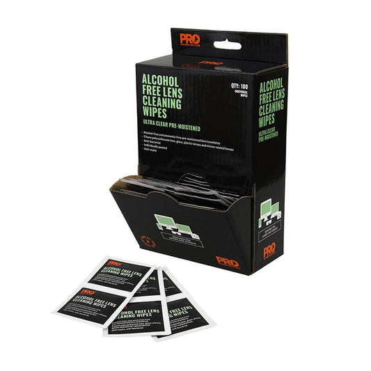 Lens Cleaning Wipe - Alcohol Free 100 Pack LC100AF