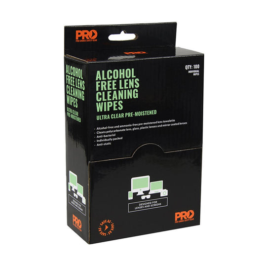 Lens Cleaning Wipe - Alcohol Free 100 Pack LC100AF