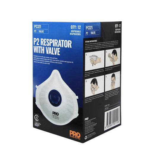 Dust Masks P2+Valve PC321