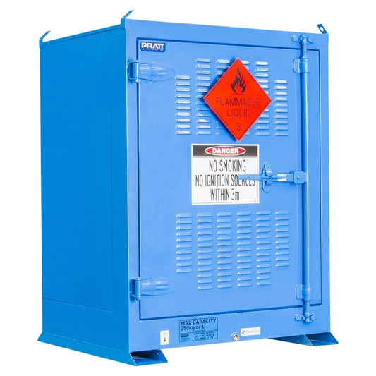 Dangerous Goods Outdoor Storage Cabinet:250L - 1 Door - 2 Shelves POD250