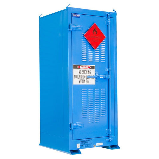 Dangerous Goods Outdoor Storage Cabinet:250L - 1 Door - 3 Shelves POD250D