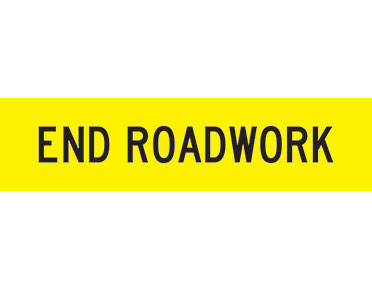 End Roadwork 1200x300 Class 1 Reflective