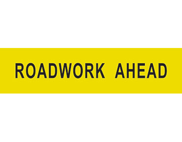 Roadwork Ahead 1200x300 Class 1 Reflective