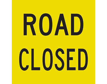 Road Closed 600x600 Class1 Reflective
