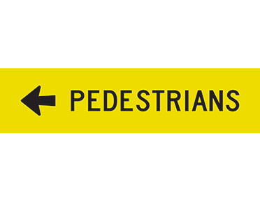 Pedestrians Left 1200x300 Class 1 Reflective