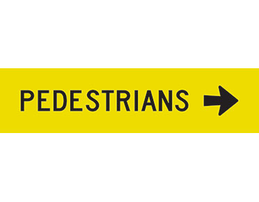 Pedestrians Right 1200x300Class 1 Reflective