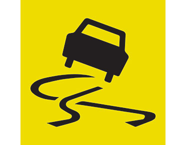 Slippery Surface Picto 600x600 Class 1 Reflective