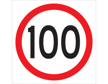 100km/h 600x600 Class 1 Reflective