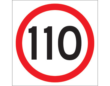 110km/h 600x600 Class 1 Reflective