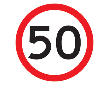50km/h 600x600 Class 1 Reflective