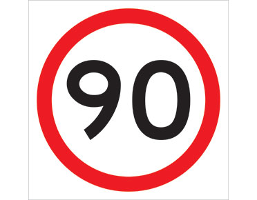 90km/h 600x600 Class 1 Reflective