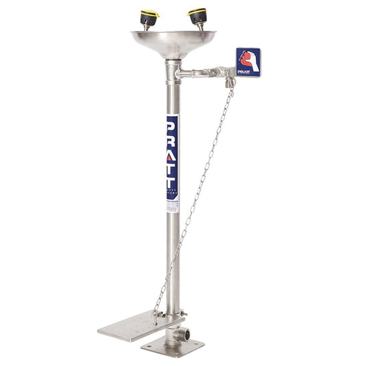 Pedestal Mounted Eye Wash With Bowl & Foot Treadle SE546