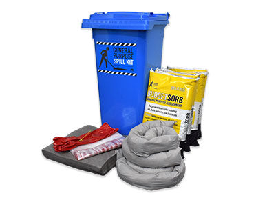 Spill kit – general purpose 120L wheelie bin SKGPB120