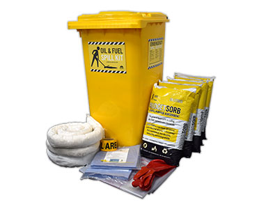 Spill kit – oil and fuel 240L wheelie bin economy SKHBR240