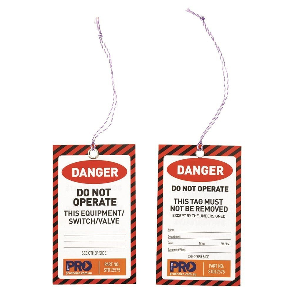 Safety Tag -125Mm X 75Mm Danger STD12575