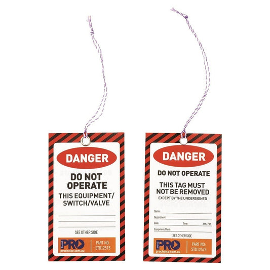 Safety Tag -125Mm X 75Mm Danger STD12575