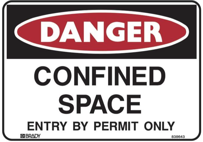 Danger Sign - Confined Space Entry By Permit Only