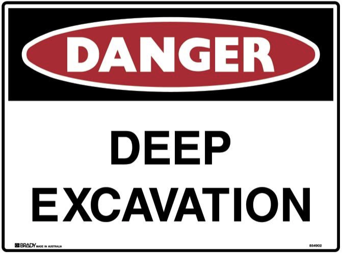 Danger Sign - Deep Excavation