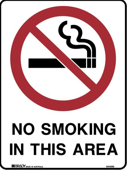 Prohibition Sign - No Smoking In This Area