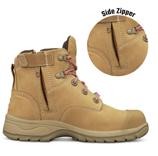 Oliver Women's Wheat Zip Safety Boot 49-432Z