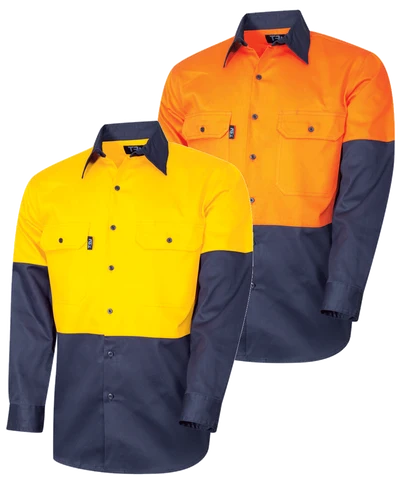 Tru Workwear Regular 2 Tone Hi Vis Shirt DS2112