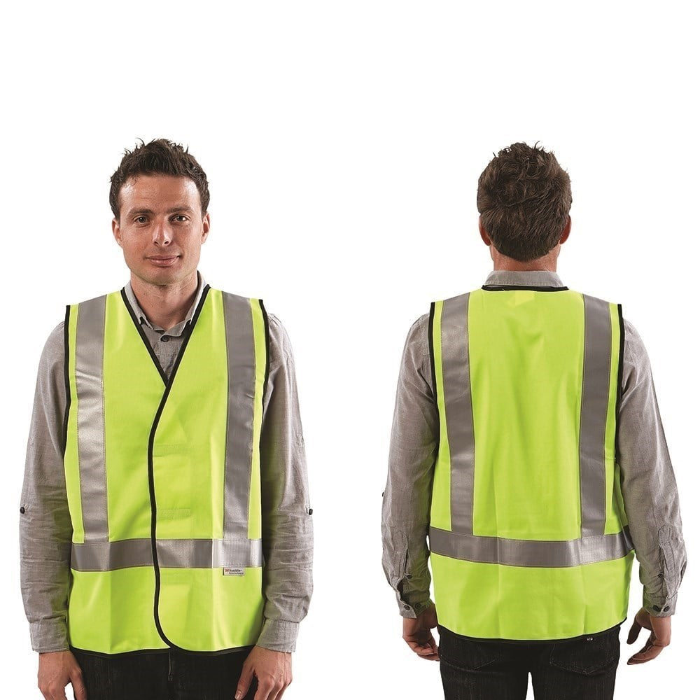 Fluro H Back Safety Vest - Day/Night Use