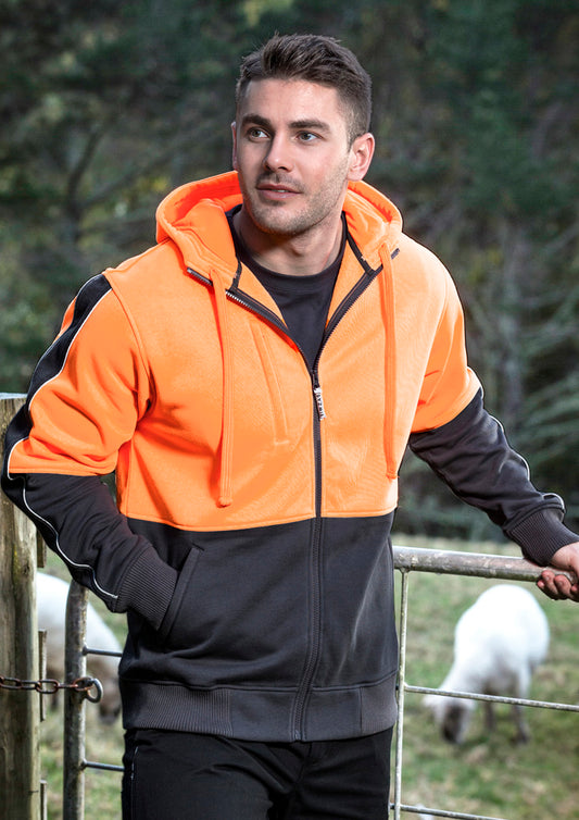 ZT485 Syzmik Unisex Hi Vis Full Zip Hoodie