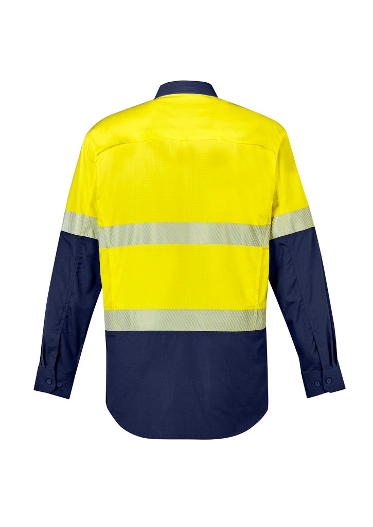 ZW229 Syzmik Mens Rugged Cooling Hi Vis Segmented Tape Long Sleeve Shirt