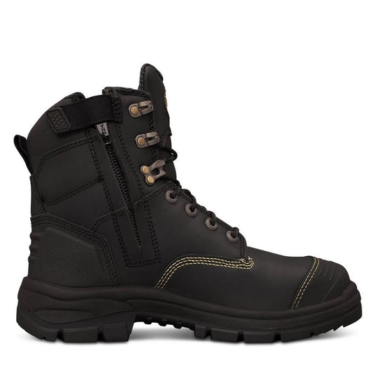 Oliver 55-345Z Black Lace Zip Safety Boot