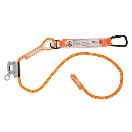 Single Leg 2M Shock Absorb Adjustable Rope Lanyard With Hardware Kt & Rg RLA1KTRG
