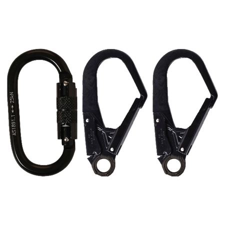 Double Leg Kernmantle 2M Shock Absorb Rope Lanyard With Hardware Kd & Sd X2 RLO2KDSD
