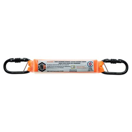 Shock Absorbing 450mm Assembly With Perm Attached Karabiners Screw Gate WLSA450KS