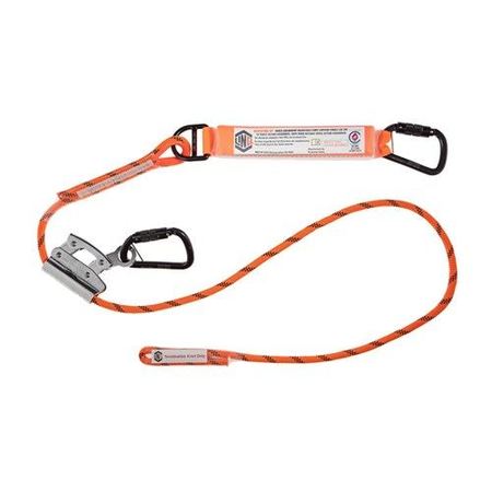 2M Shock Absorb Adj. Rope Lan 1 X Triple Action Karabiner, 1 X Rope Grab To Tri Act Karabiner  RLA1KTRG-KT