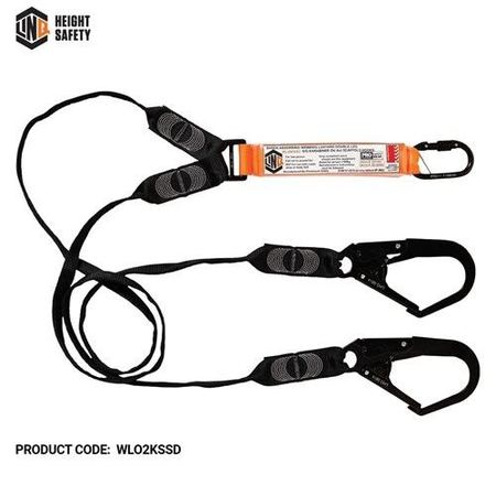 Elite Double Leg Shock Absorbing Webbing Lanyard With Hardware Ks & Sd X2 WLO2KSSD