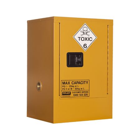 5516AST Toxic Substance Storage Cabinet: 30L - 1 Door - 1 Shelf