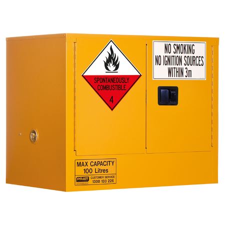 5535AC4 Class 4 Dangerous Goods Storage Cabinet: 100L - 2 Doors - 1 Shelf