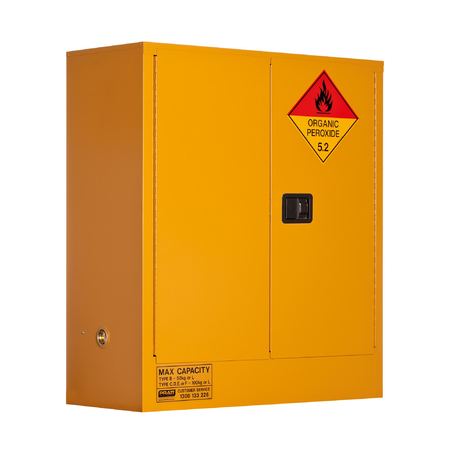 5530APO Organic Peroxide Storage Cabinet: 100L - 2 Doors - 2 Shelves