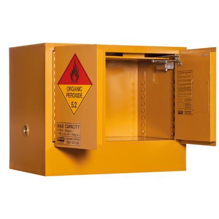 5535APO Organic Peroxide Storage Cabinet: 100L - 2 Doors - 1 Shelf