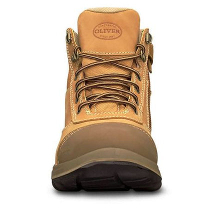 34662 Oliver Wheat Zip Sided Ankle Safety Boot