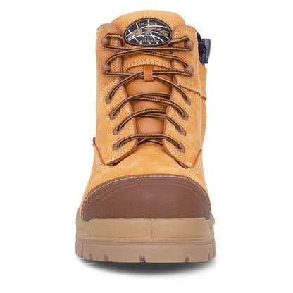 Oliver 45630Z 130mm Wheat Zip Sided Safety Boot