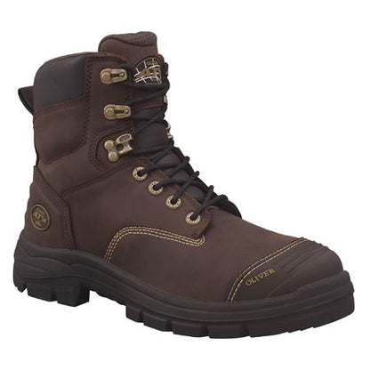 Oliver 55337 150mm Brown Lace Up Safety Boot