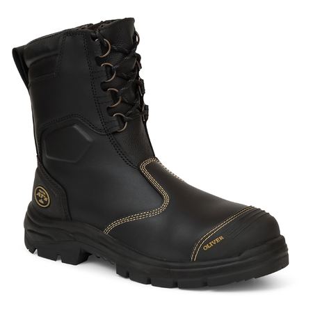 Oliver 55380 200mm Hi Leg Black Zip Sided Safety Boot