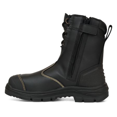 Oliver 55380 200mm Hi Leg Black Zip Sided Safety Boot