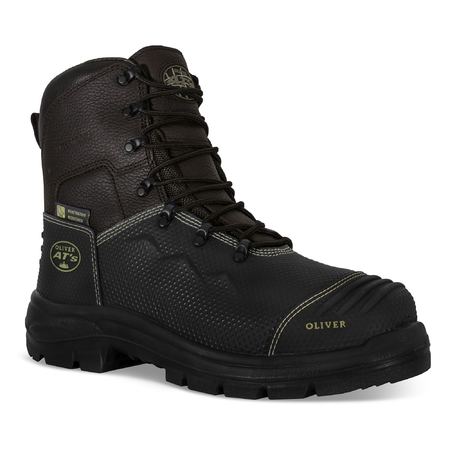 65490Z Oliver 150mm Brown Lace Up Zip Sided Safety Boot