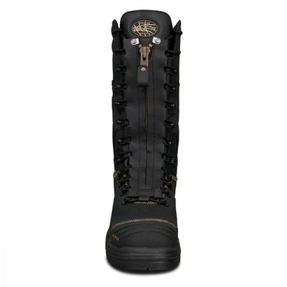 65791 Oliver 350mm Black Laced In Zip Mining Boot