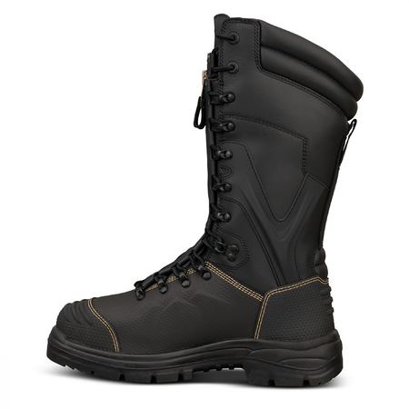 65791 Oliver 350mm Black Laced In Zip Mining Boot