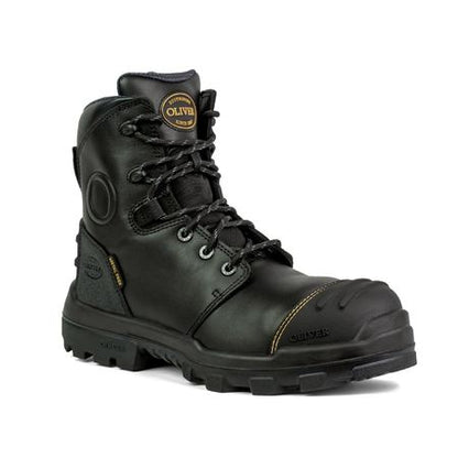 Oliver 54545Z 150mm Black Zip Sided Safety Boot