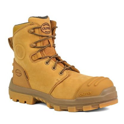 Oliver 54533Z 150mm Wheat Zip Sided Boot with Low-Cut Collar Safety Boot