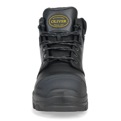 Oliver 54540Z 130mm Black Zip Sided Safety Boot