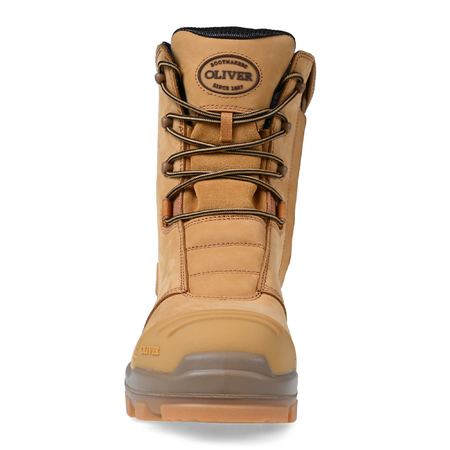 Oliver 54585Z 200mm Hi-Leg Wheat Zip Sided Safety Boot